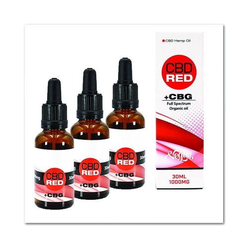 CBD RED Full spectrum CBD+CBG olaj 1000 mg 3x30 ml. TRIO Pack